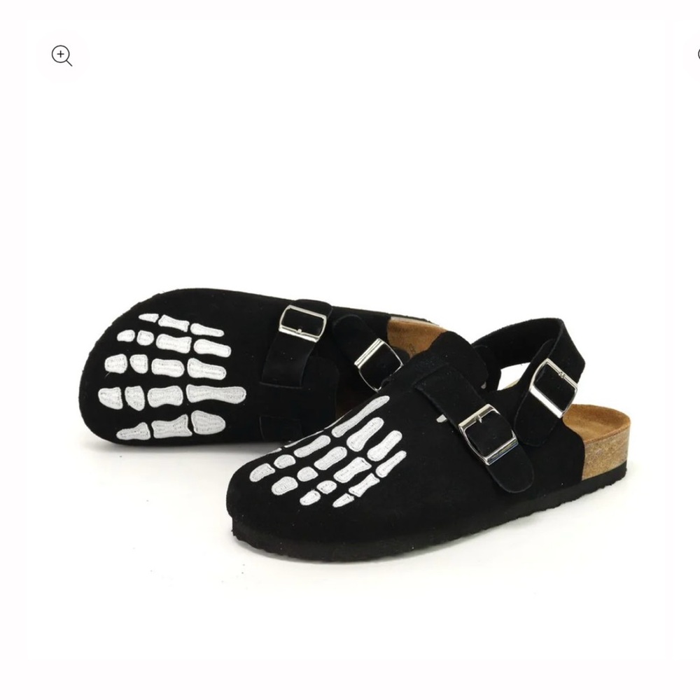 Black Skeleton Clogs w Strap